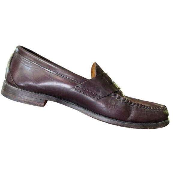 Vintage Sebago Burgundy Pinch Moc Toe Penny Loafer Shoes Mens Size 10.5 D USA main image 7